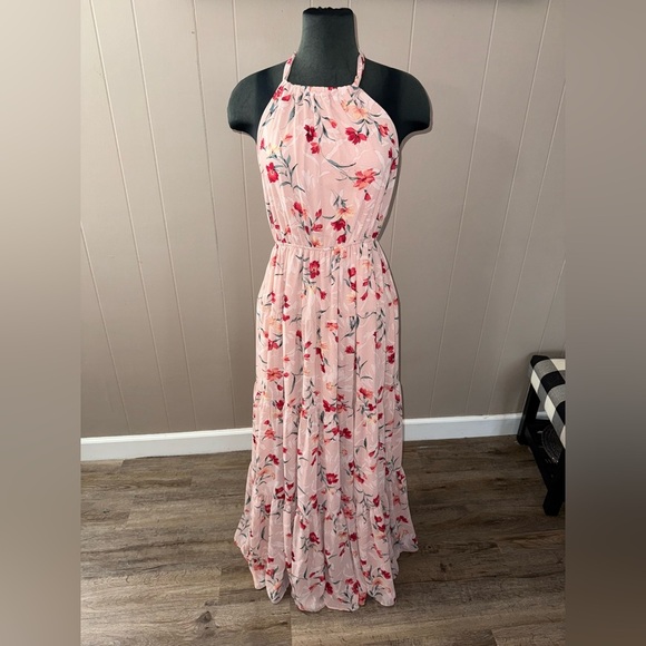 Aakaa Pink Floral Maxi Dress - Picture 2 of 11